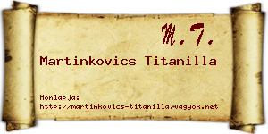 Martinkovics Titanilla névjegykártya